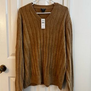 Todd Snyder Men's V-Neck Sweater in Pine Cone
